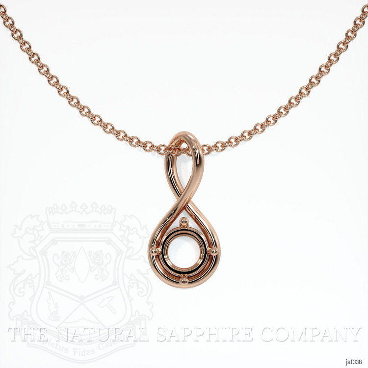 14K Rose Gold Solitaire Pendant Setting