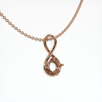 14K Rose Gold Solitaire Pendant Setting Image