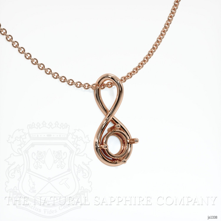 14K Rose Gold Solitaire Pendant Setting