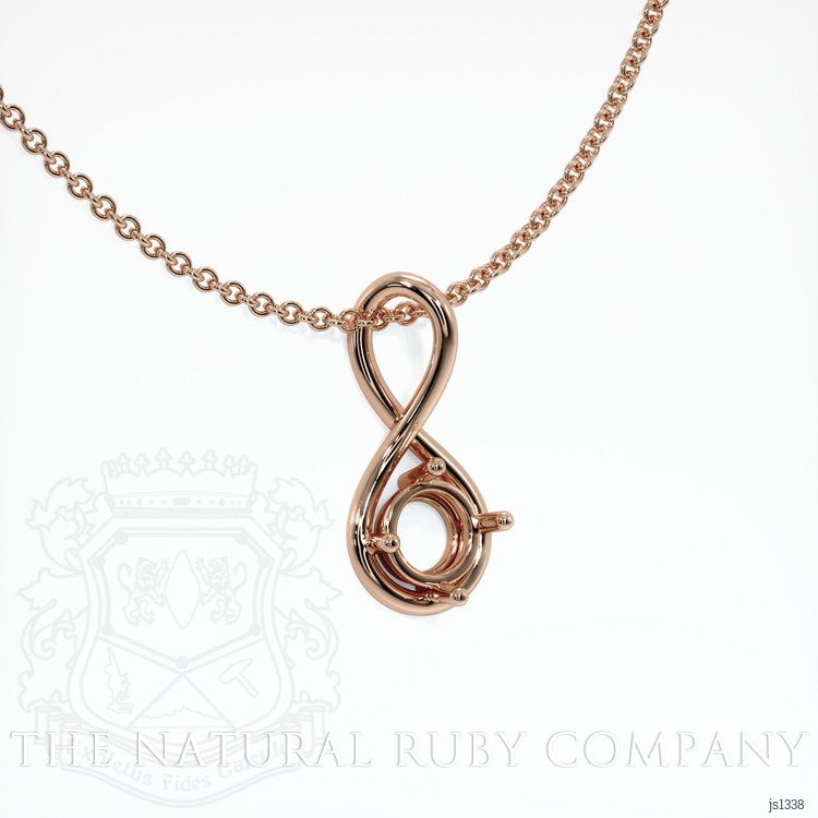 14K Rose Gold Solitaire Pendant Setting