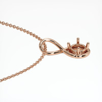 14K Rose Gold Solitaire Pendant Setting Image