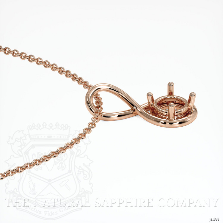 14K Rose Gold Solitaire Pendant Setting