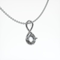 10K White Gold Solitaire Pendant Setting Image