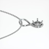 10K White Gold Solitaire Pendant Setting Image