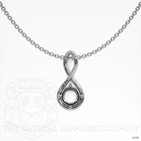  Emerald Pendant 2.95 Ct. 18K White Gold