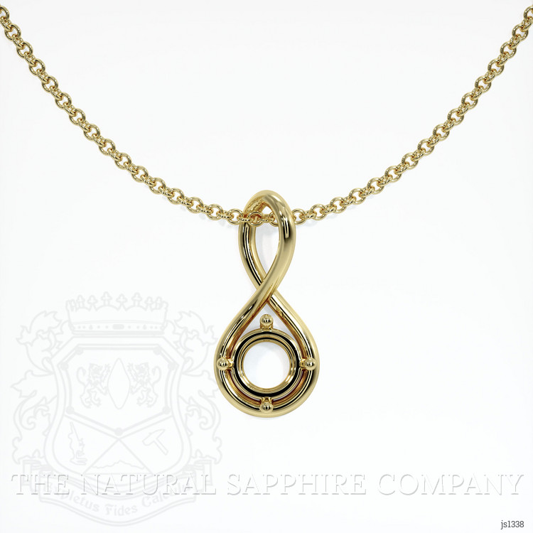 10K Yellow Gold Solitaire Pendant Setting
