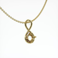 10K Yellow Gold Solitaire Pendant Setting Image