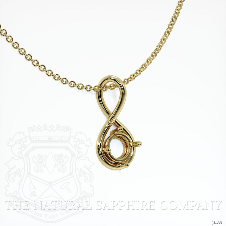 10K Yellow Gold Solitaire Pendant Setting