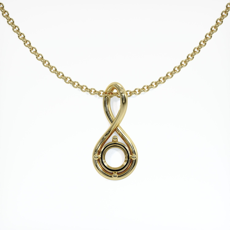 14K Yellow Gold Solitaire Pendant Setting
