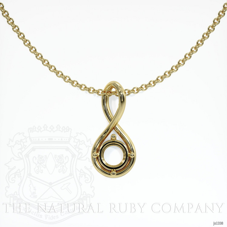 14K Yellow Gold Solitaire Pendant Setting
