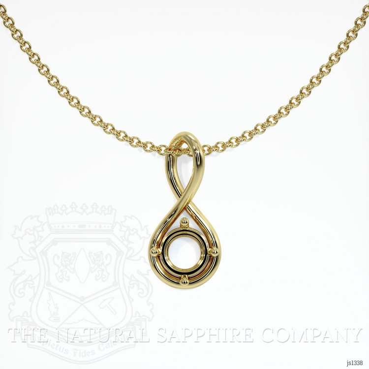 18K Yellow Gold Solitaire Pendant Setting