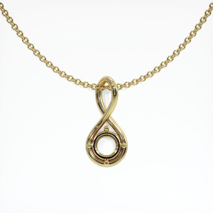 18K Yellow Gold Solitaire Pendant Setting