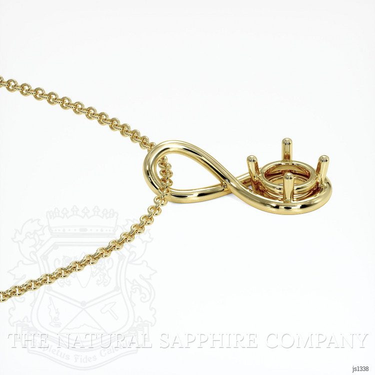 18K Yellow Gold Solitaire Pendant Setting