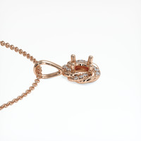 14K Rose Gold Pave Pendant Setting Image