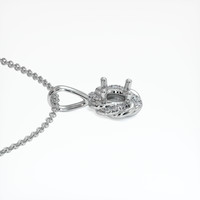 10K White Gold Pave Pendant Setting Image