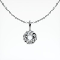 18K White Gold Pave Pendant Setting Video