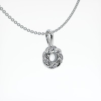 18K White Gold Pave Pendant Setting Image