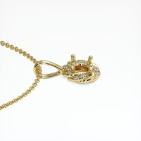 14K Yellow Gold Pave Pendant Setting Image