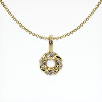 18K Yellow Gold Pave Pendant Setting Video