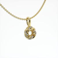 18K Yellow Gold Pave Pendant Setting Image