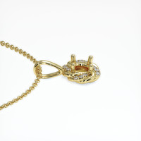 18K Yellow Gold Pave Pendant Setting Image