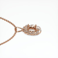 14K Rose Gold Pave Pendant Setting Image