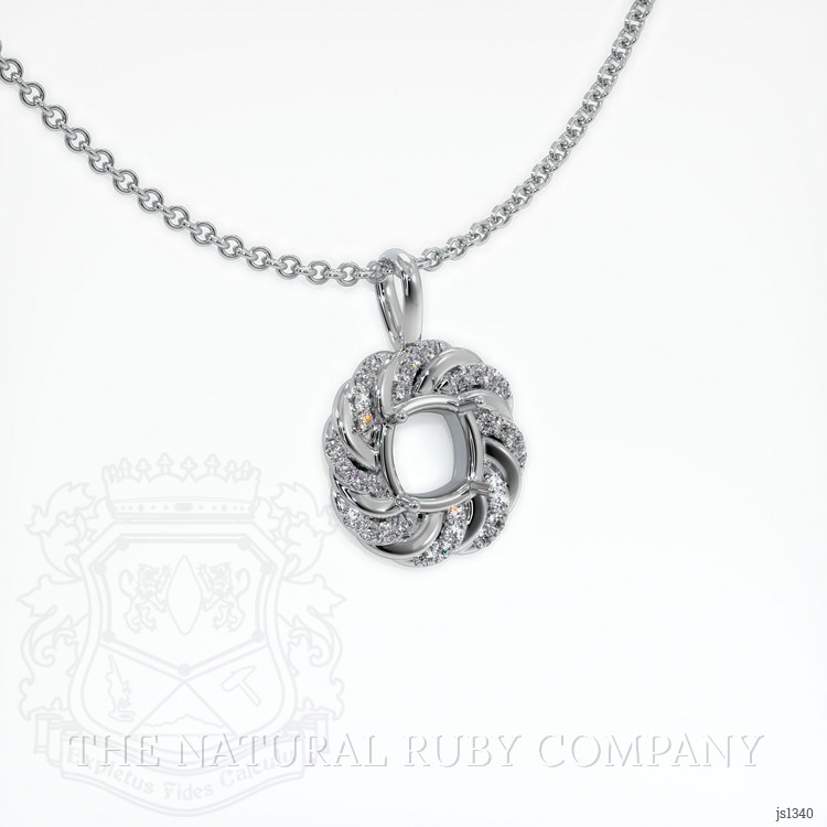 Silver Pave Pendant Setting
