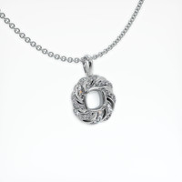14K White Gold Pave Pendant Setting Image