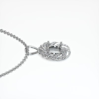 14K White Gold Pave Pendant Setting Image