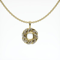 14K Yellow Gold Pave Pendant Setting Video