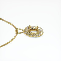 14K Yellow Gold Pave Pendant Setting Image