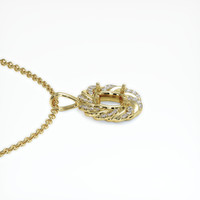 18K Yellow Gold Pave Pendant Setting Image