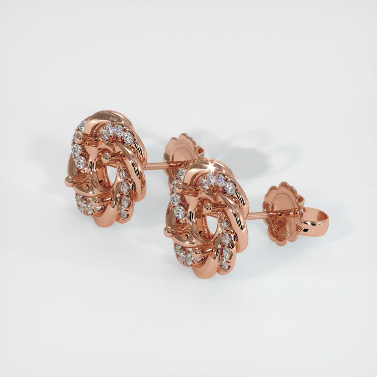 14K Rose Gold Studs Earring Setting