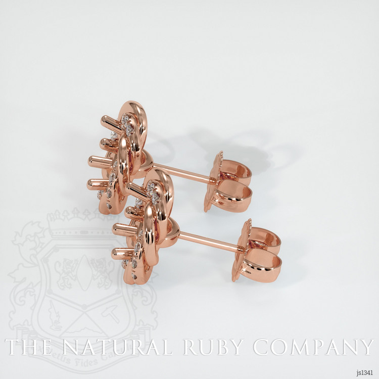 14K Rose Gold Studs Earring Setting