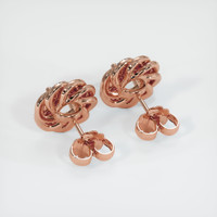 14K Rose Gold Studs Earring Setting Image