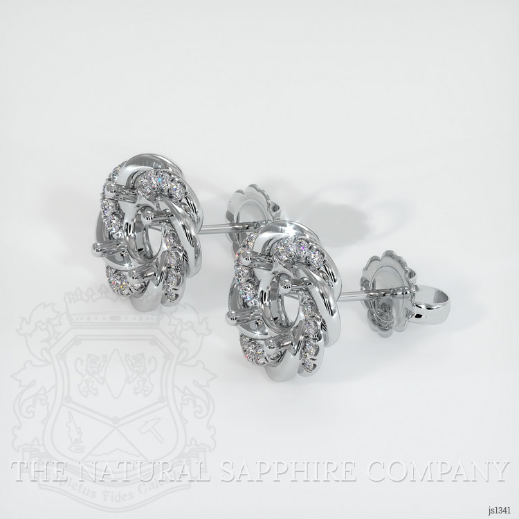 14K White Gold Studs Earring Setting