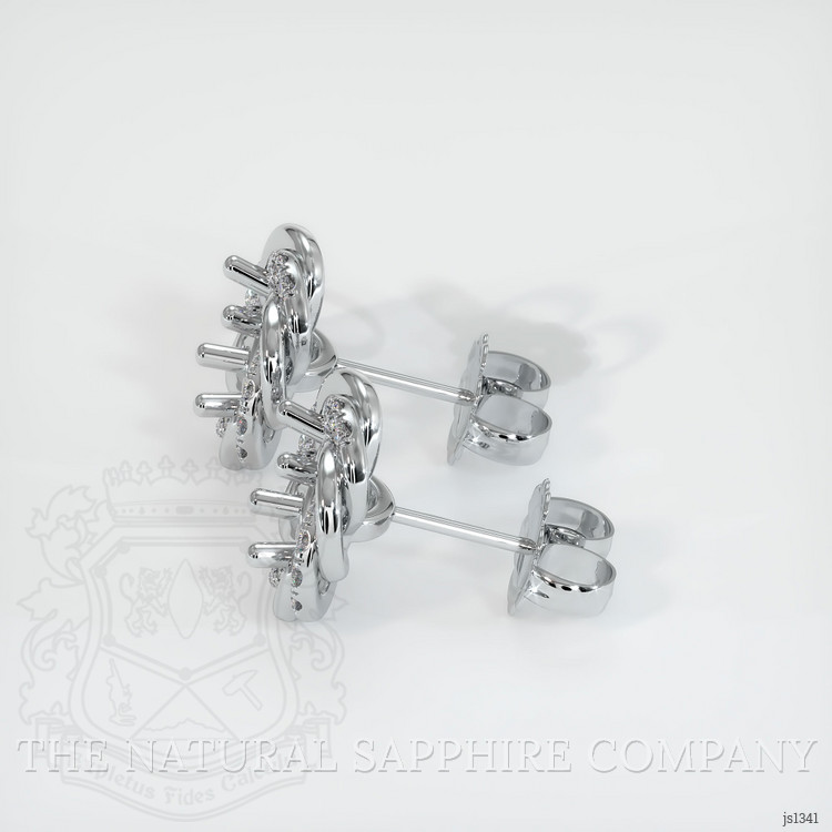 14K White Gold Studs Earring Setting