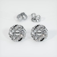 18K White Gold Studs Earring Setting Image