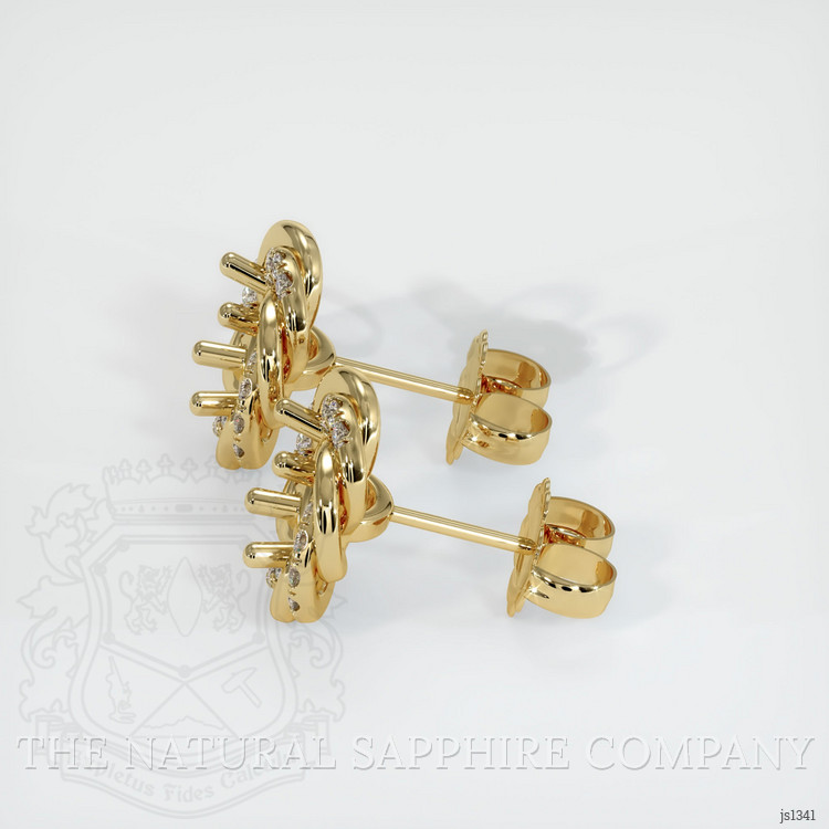 14K Yellow Gold Studs Earring Setting