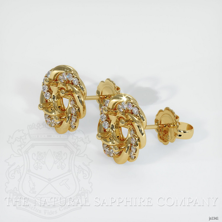 18K Yellow Gold Studs Earring Setting