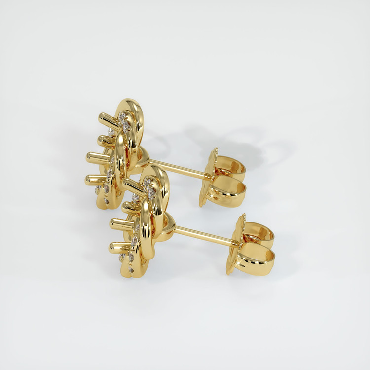 18K Yellow Gold Studs Earring Setting