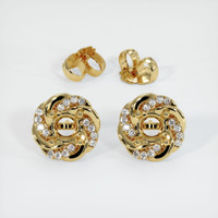 18K Yellow Gold Studs Earring Setting Image