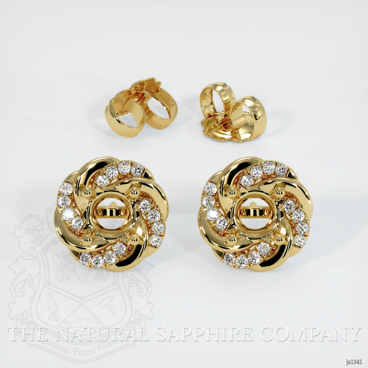 18K Yellow Gold Studs Earring Setting