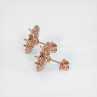 14K Rose Gold Studs Earring Setting Image