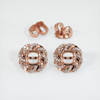 14K Rose Gold Studs Earring Setting Image