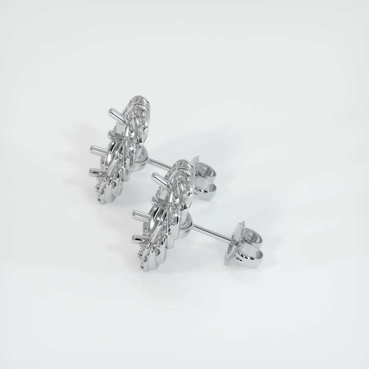18K White Gold Studs Earring Setting