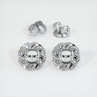 18K White Gold Studs Earring Setting Image