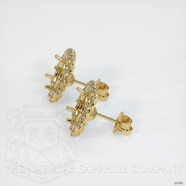 14K Yellow Gold Studs Earring Setting