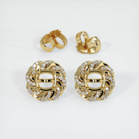 14K Yellow Gold Studs Earring Setting Image