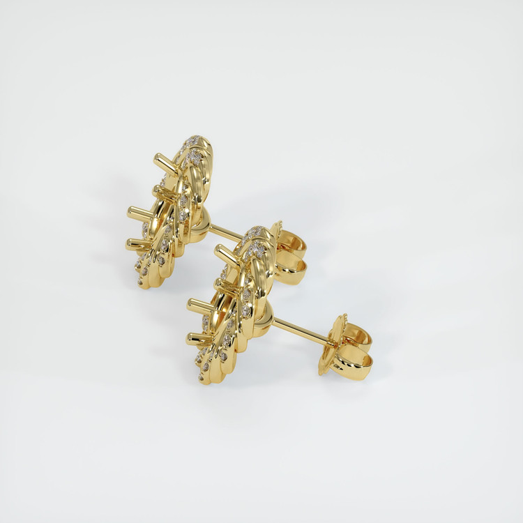 18K Yellow Gold Studs Earring Setting